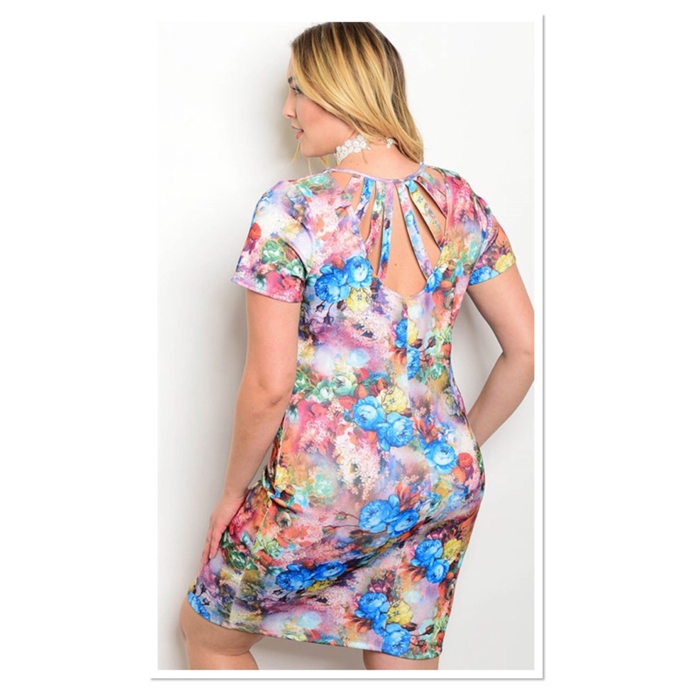 🎉HP🎉Water color bodycon dress. - Picture 2 of 4